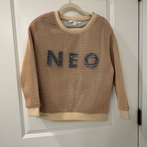 Tan Mesh Sweater